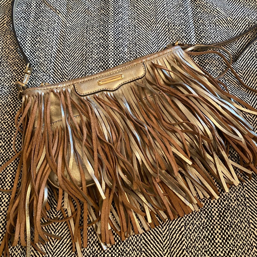 Rebecca Minkoff Gold Fringe Crossbody